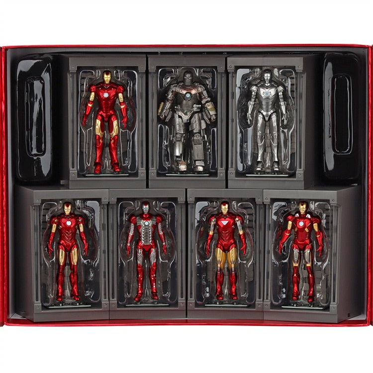 FIGURINE MINIATURE - IRON MAN 3 - IRON MAN HALL OF ARMOUR (LOT DE 7 UNITÉS)