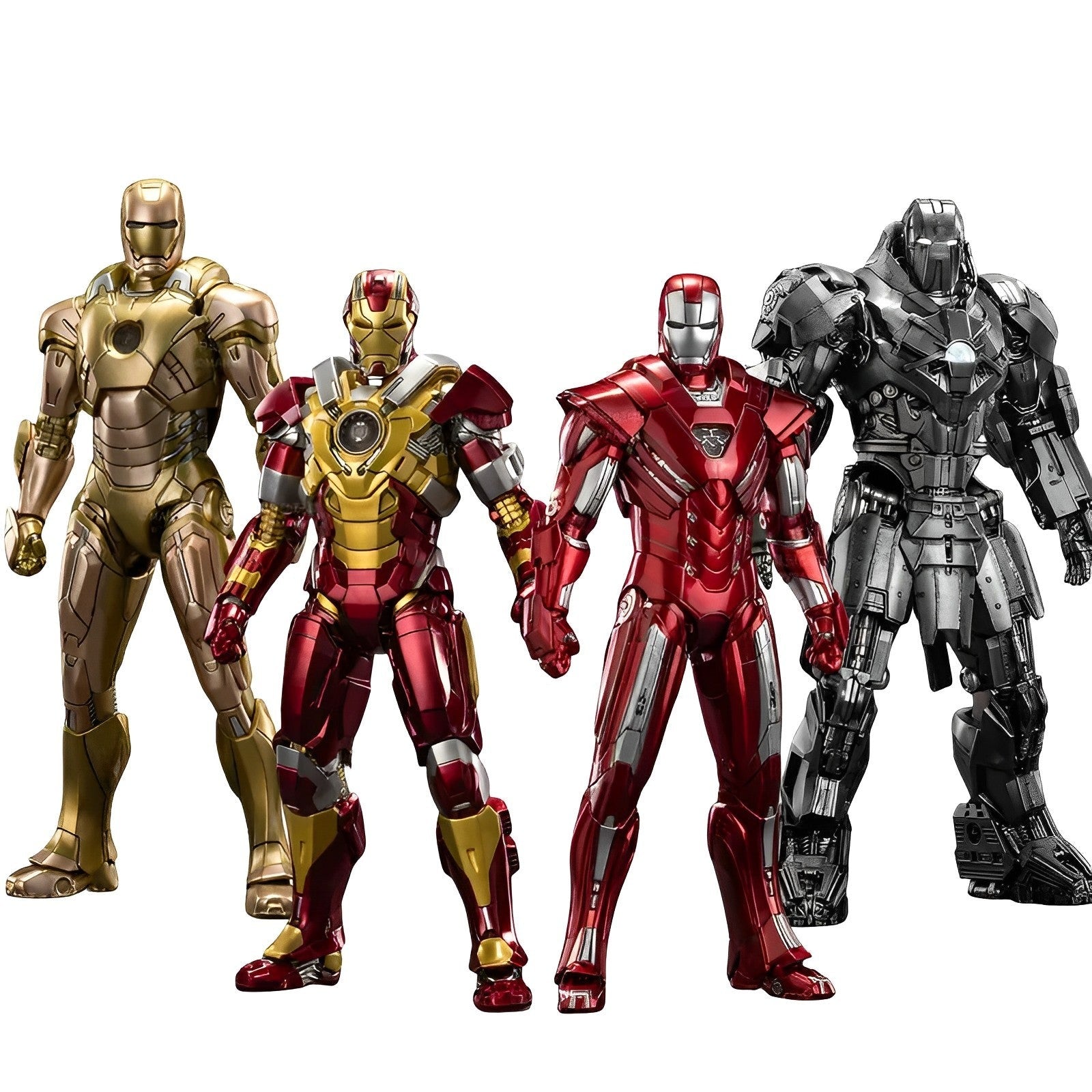 Iron Man MK17/21/33, and Blacklash Collectible Figures