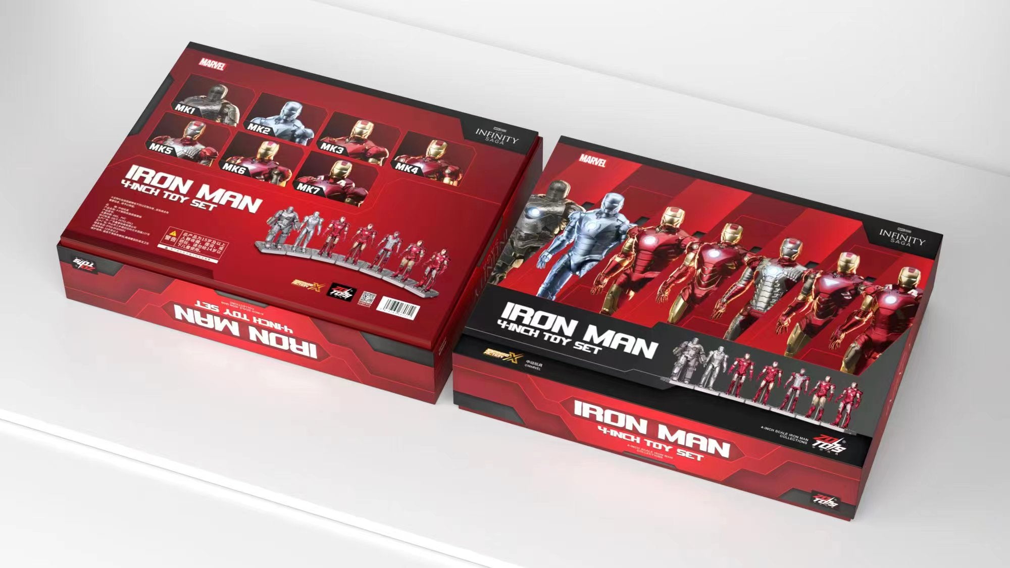 MINIATURE FIGURE - IRON MAN 3 - IRON MAN HALL OF ARMOR (SET OF 7 UNITS)