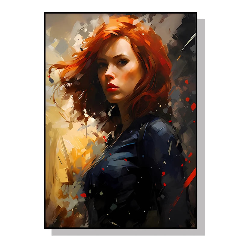 BLACK WIDOW CANVAS - MYSTERY AND ELEGANCE