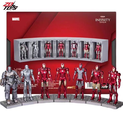Set of miniature figures inspired by Iron Man 3 - Iron Man Hall of Armor